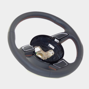 Originalen športni volan iz usnja Audi A3 8V, Audi A4 B8, Audi A5 8T (2013-16) črn/oranžen